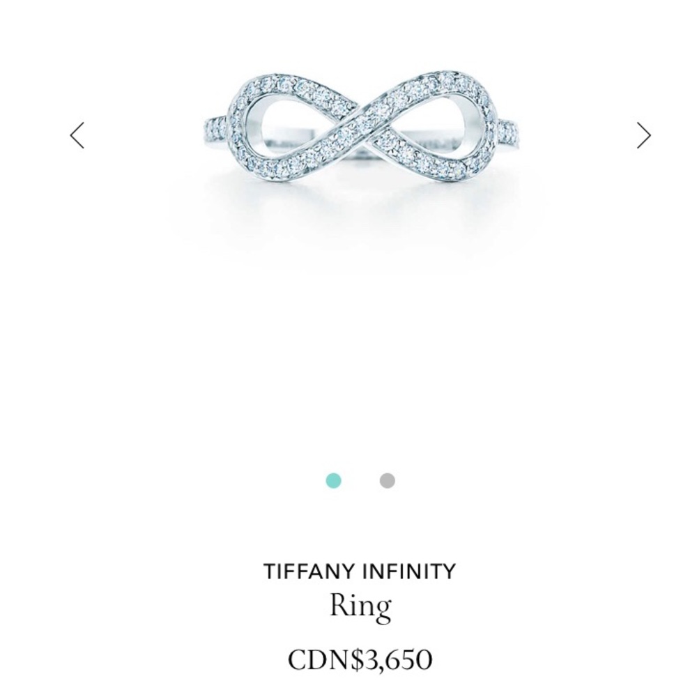 Tiffany & Co Infinity Platinum Ring with Diamonds